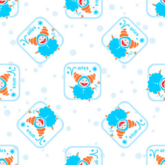 Fototapeta premium aries seamless pattern