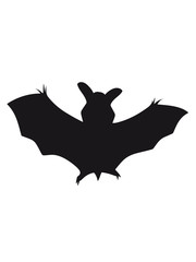 silhouette bat halloween horror design outline shape symbol