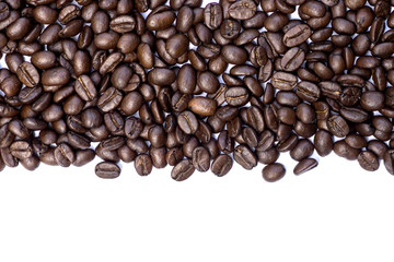 Roasted coffee beans.