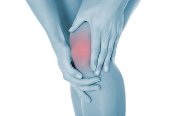 Cropped Image Of Woman Suffering From Knee Pain