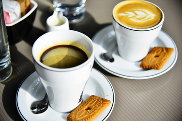 Coffee cups for two - couple