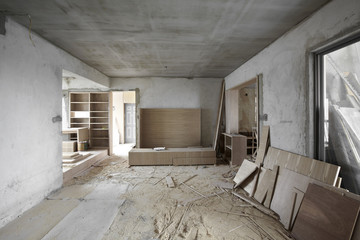 Being renovated house