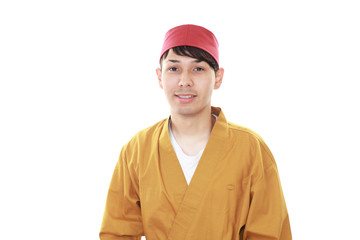 笑顔の寿司職人