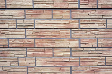  Decorative stone artificial covering in the form of bricks..