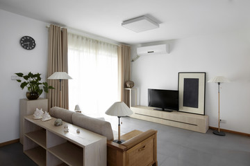 Fototapeta na wymiar Clean and elegant home interior.living room