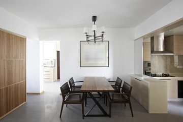Clean and elegant home interior.dining room