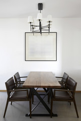 Clean and elegant home interior.dining room