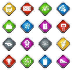 Basketball icon set
