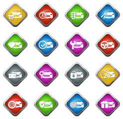 Car service icons set