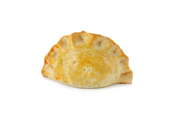 Chicken Curry Puff on white background