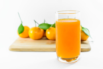 Orange juice and oranges