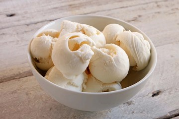 close - up ice cream in the bow