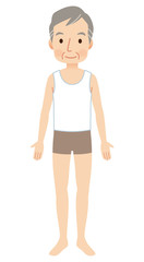 男性の身体　全身