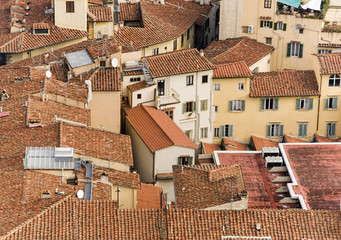 Vistas de la ciudad de Florencia desde las cubiertas del duomo