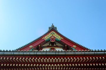 Fototapeta na wymiar Roof of Asakusa temple Tokyo, Japan