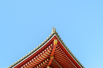 Fototapeta na wymiar roof Japan temple