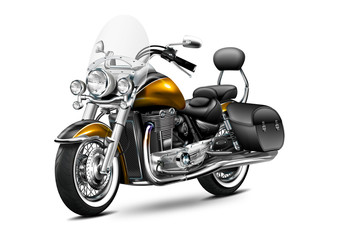 Fototapeta premium elegantes schweres Motorrad, freigestellt