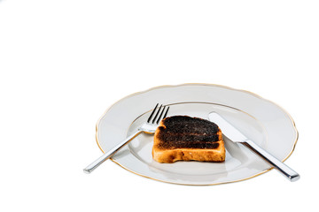 Verbrannte Toast Brotscheiben