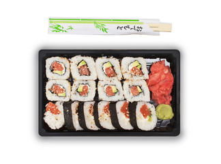 Sushi Box takeaway, Stock image