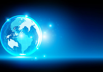 abstract global technology, abstract background. vector illustra