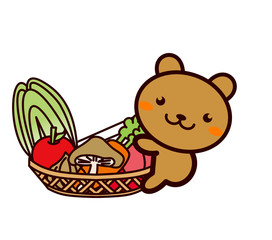 野菜を持った動物シリーズ