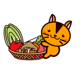 野菜を持った動物シリーズ