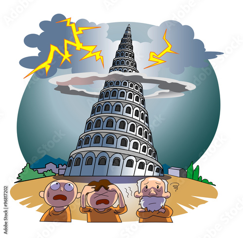 cartoon image eiffel tower