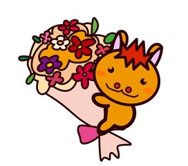 花束と動物シリーズ