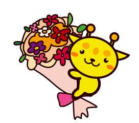 花束と動物シリーズ