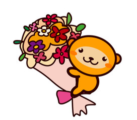 花束と動物シリーズ