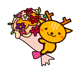花束と動物シリーズ