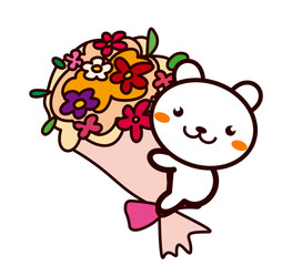 花束と動物シリーズ
