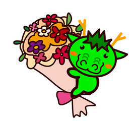 花束と動物シリーズ
