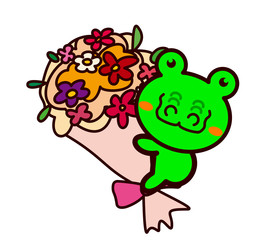 花束と動物シリーズ
