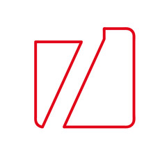 Vector number 7. Sign made with red line