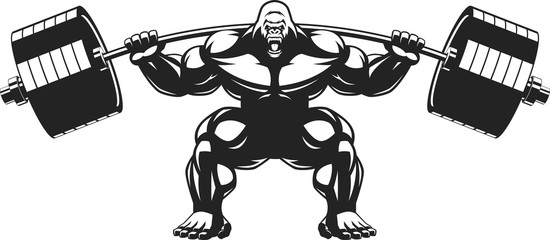 Strong monkey athlete © Andrey1005