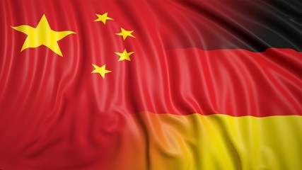 Chinese and German flags