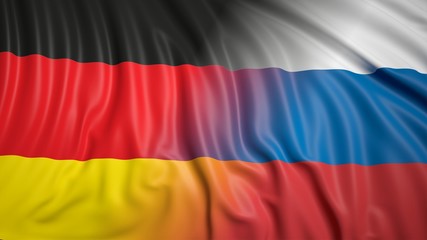 Russian and German flags