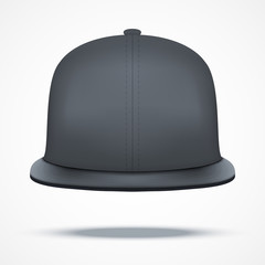 Layout of Male black rap cap. 