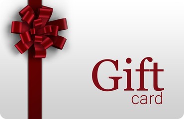 Gift card with festive bow