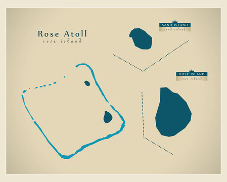 Modern Map - Rose Atoll AS