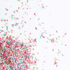 Colored sprinkles. To be used as background.