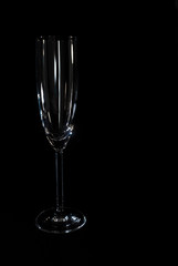 Champagne glass in the dark
