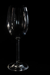 Wine glass in the dark