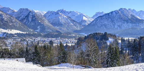 Blick auf die Oberstdorfer Berge