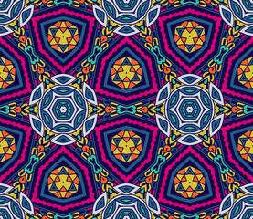 Abstract geometric mosaic seamless pattern 