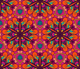 Abstract  ethnic seamless pattern floral