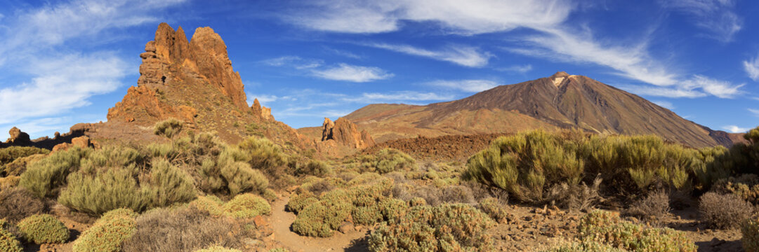 Rock formations in the Teide National Park on Tenerife