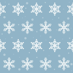 winter snowflakes seamless pattern background for use in design