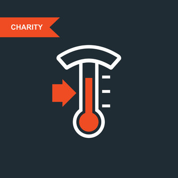 Donation Thermometer - Charity And Telethon Icon